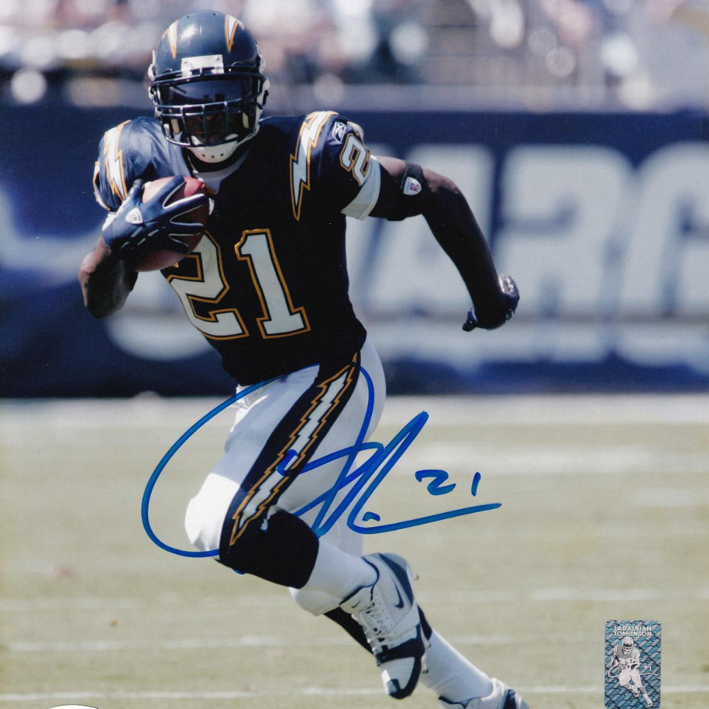 LaDainian Tomlinson Signed San Diego Chargers 8x10 Photo (3) (JSA)
