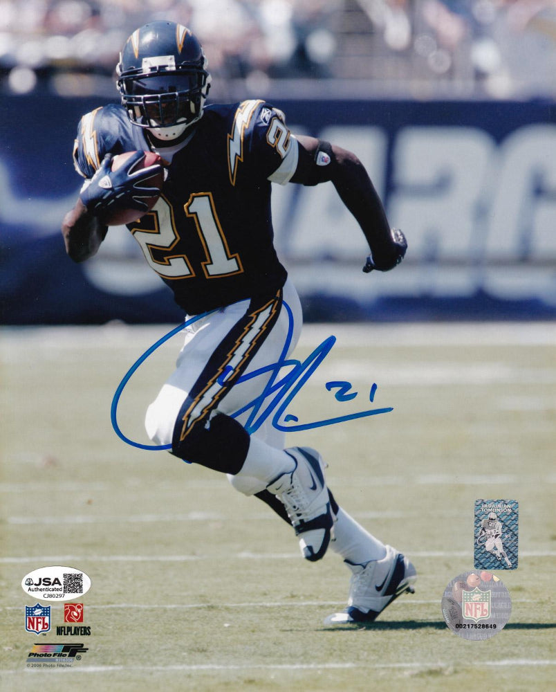LaDainian Tomlinson Signed San Diego Chargers 8x10 Photo (3) (JSA)
