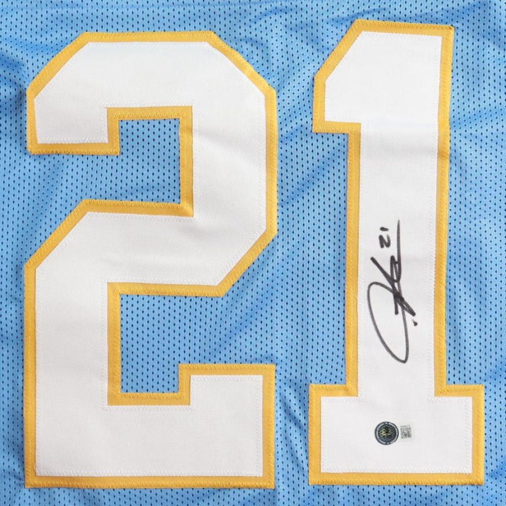 LaDainian Tomlinson Signed Career Highlight Stat Jersey (Beckett)