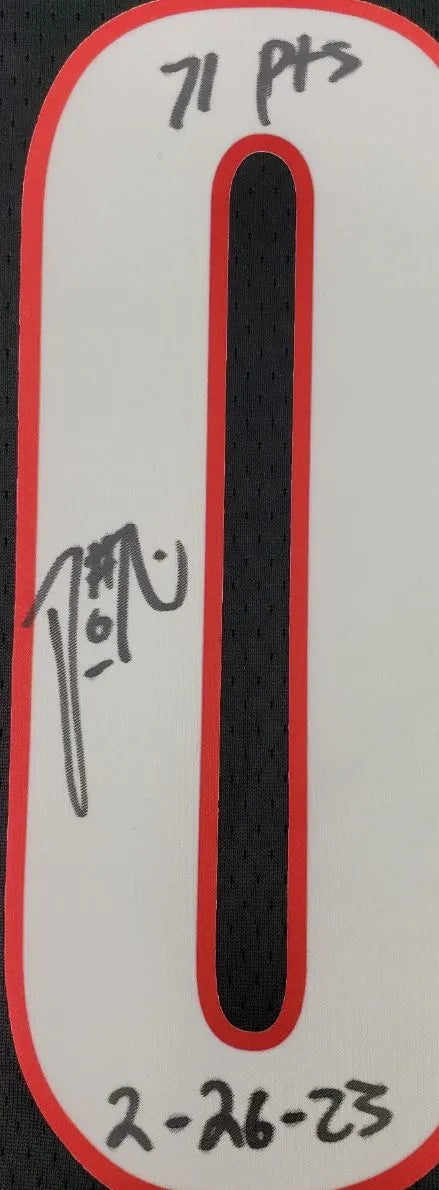 Damian Lillard “71 Pts, 2-26-23” Signed Portland Trail Blazers Nike Dri-Fit Icon Edition Swingman Jersey