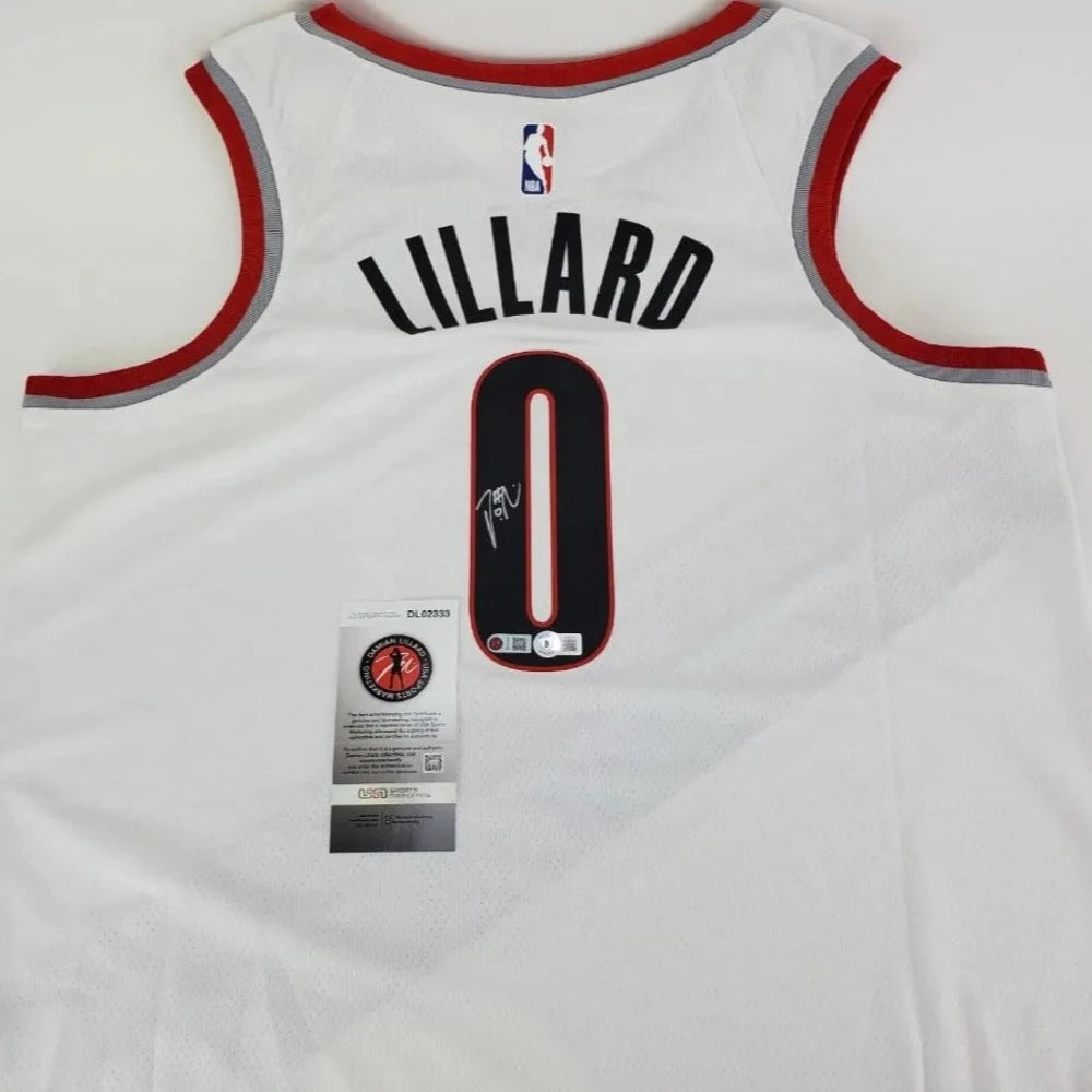 Damian Lillard Signed Portland Trail Blazers Nike NBA Dri-Fit Association Edition White Jersey