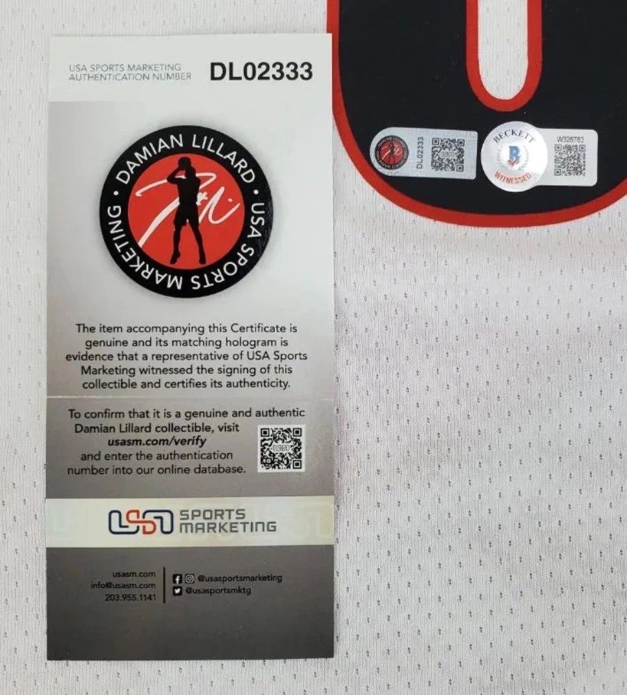 Damian Lillard Signed Portland Trail Blazers Nike NBA Dri-Fit Association Edition White Jersey