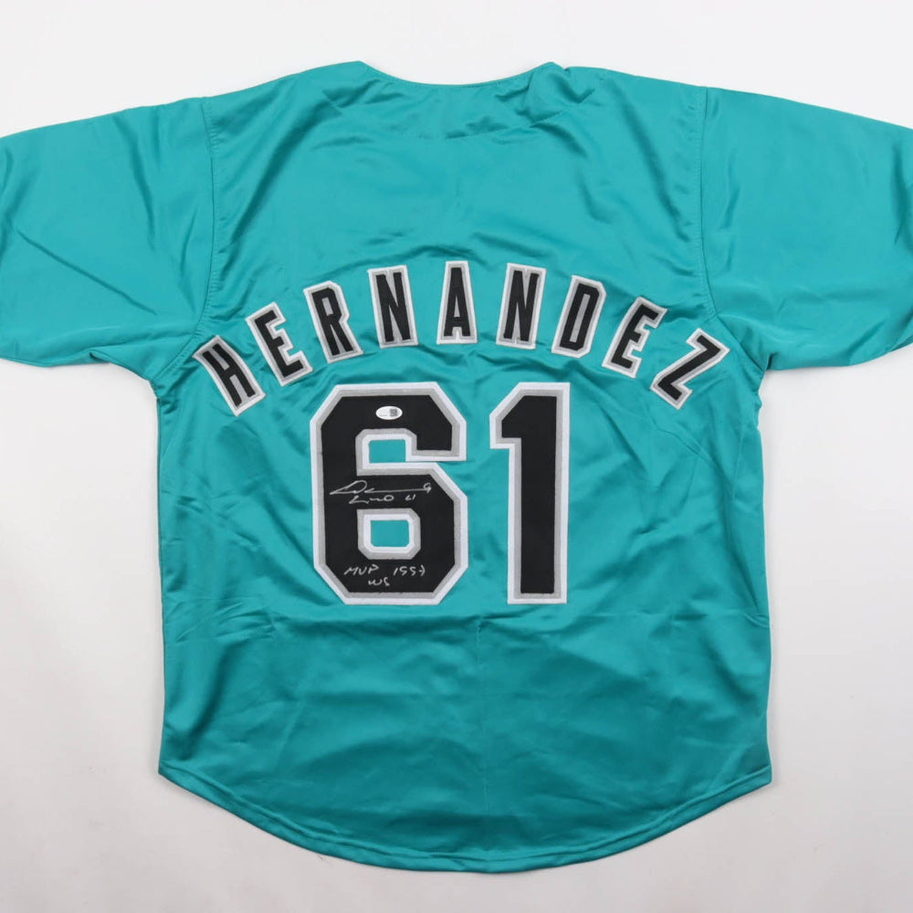Livan Hernandez Signed Jersey Inscribed "MVP 1997 WS" (JSA)