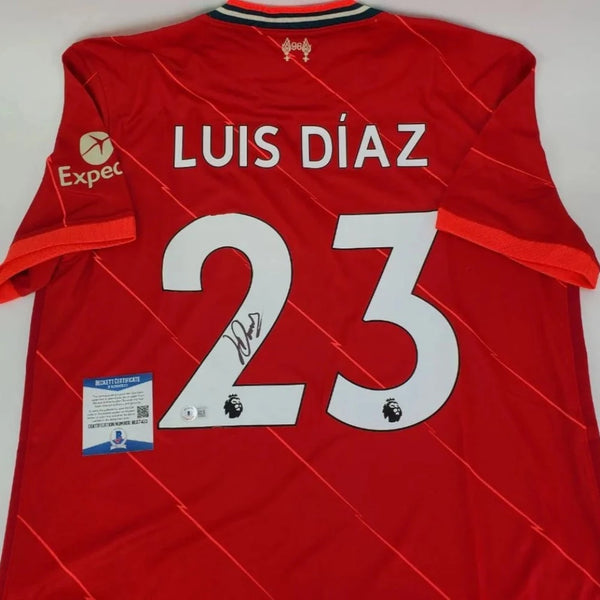 Luis Diaz Signed Liverpool Fc Nike Dri Fit Soccer Jersey Beckett Cert Gssm 6829