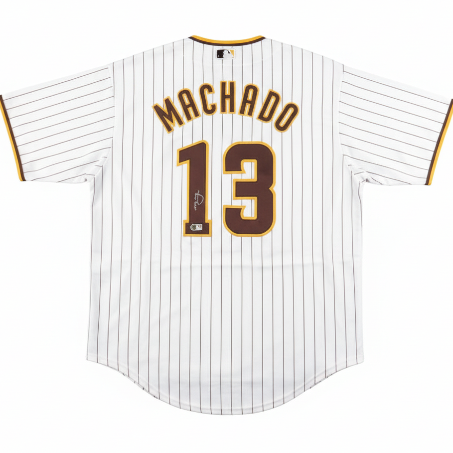 Manny Machado Signed White Jersey (Beckett)
