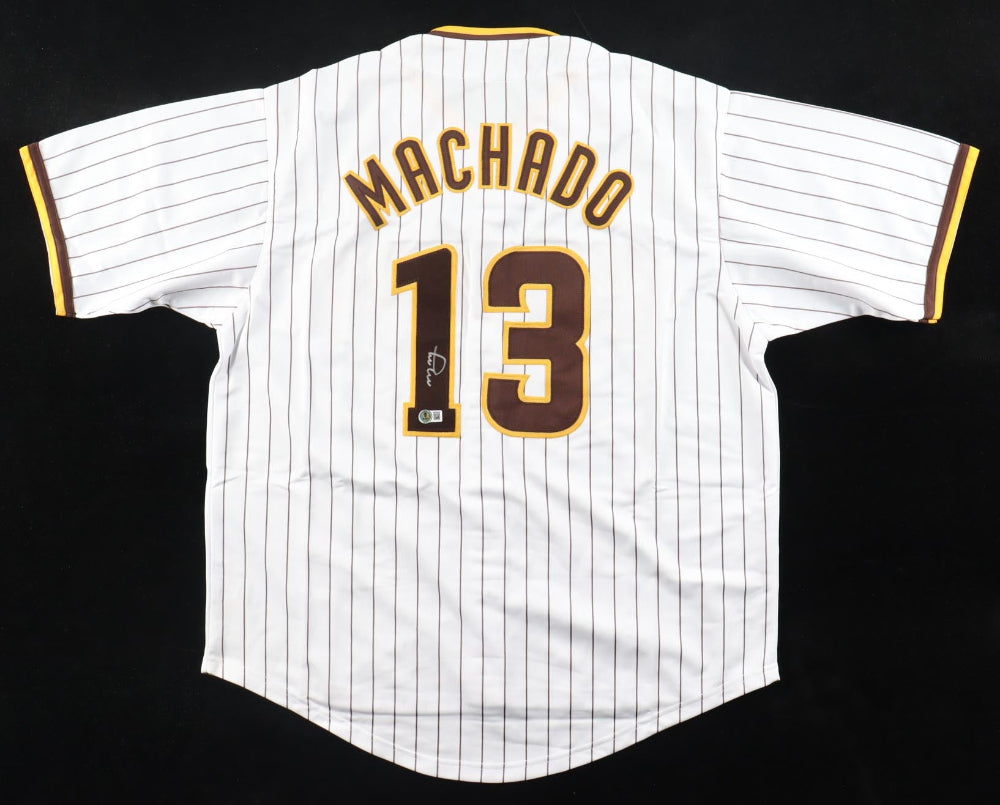 Manny Machado Signed White Jersey (Beckett)