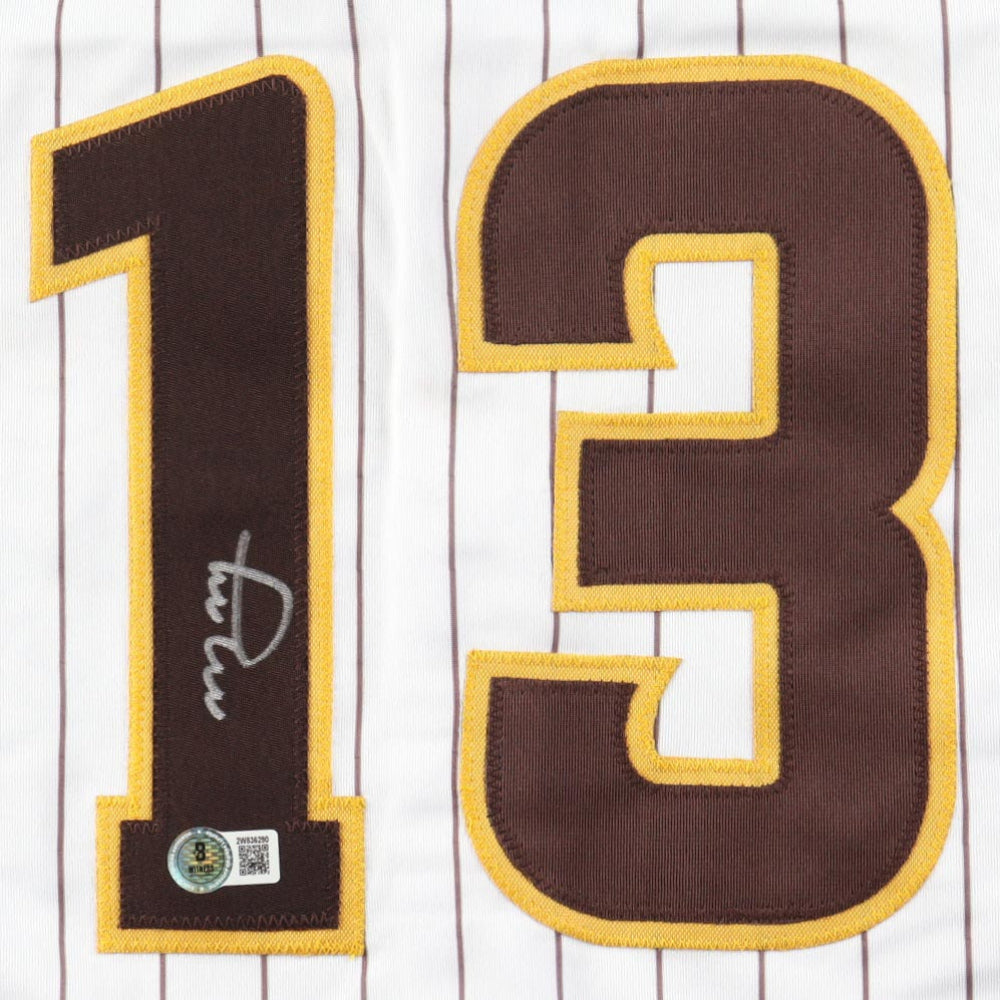 Manny Machado Signed White Jersey (Beckett)