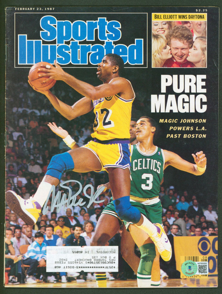 Magic Johnson Signed February 23, 1987 Sports Illustrated Magazine (Beckett)