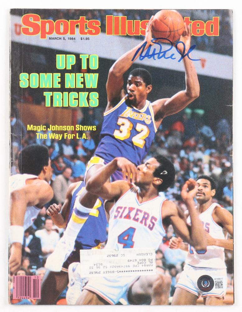 Magic Johnson Signed March 5, 1984 "Sports Illustrated" Magazine (Beckett)
