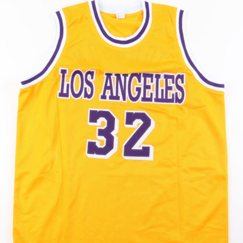 Magic Johnson Signed Jersey (3) (Beckett)