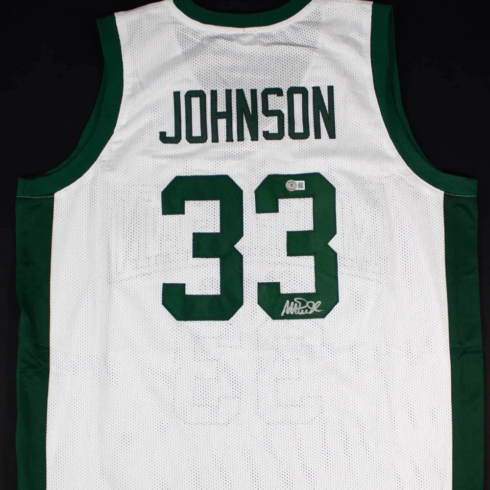 Magic Johnson Signed Michigan State Spartans Jersey (Beckett Witness Certified)