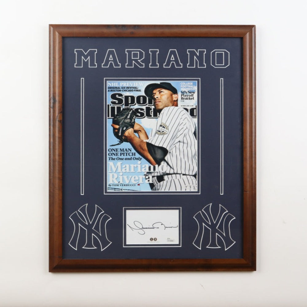 Mariano Rivera Signed Yankees 34x42 Custom Framed Jersey Display Inscribed  HOF 2019 (JSA COA)