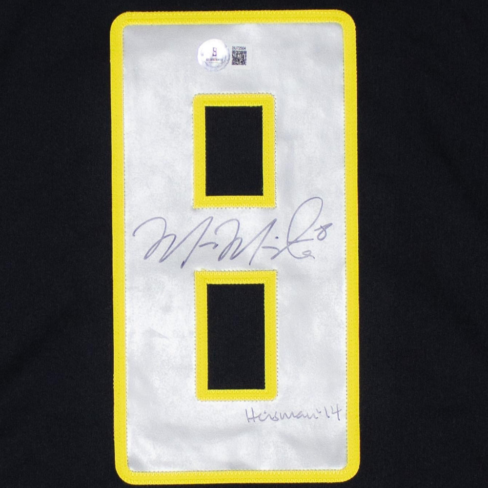 Marcus Mariota "Heisman 14" Signed Oregon Ducks Nike Black Game Jersey (Beckett Certified)