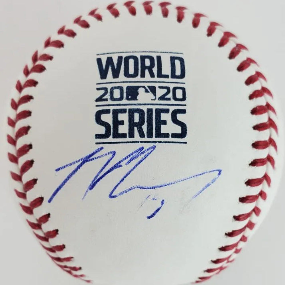 Max Muncy Signed 2020 World Series OML Baseball (JSA COA)