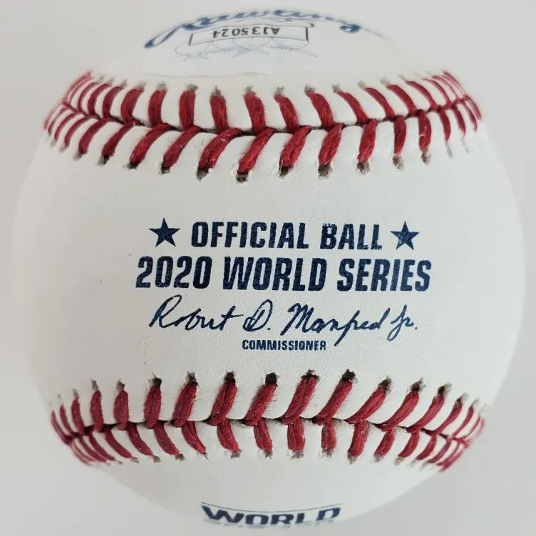 Max Muncy Signed 2020 World Series OML Baseball (JSA COA)
