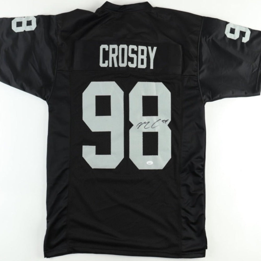 Maxx Crosby Signed Black/Gray Jersey (JSA)