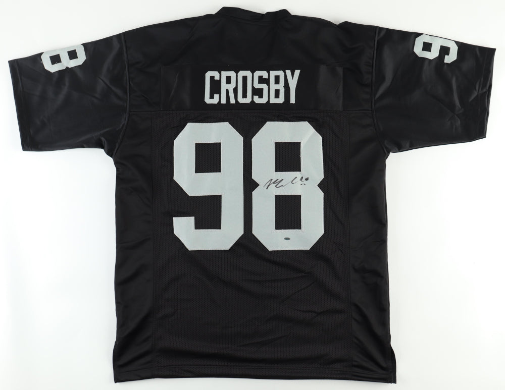Maxx Crosby Signed Black/Gray Jersey (OKAuthentics)