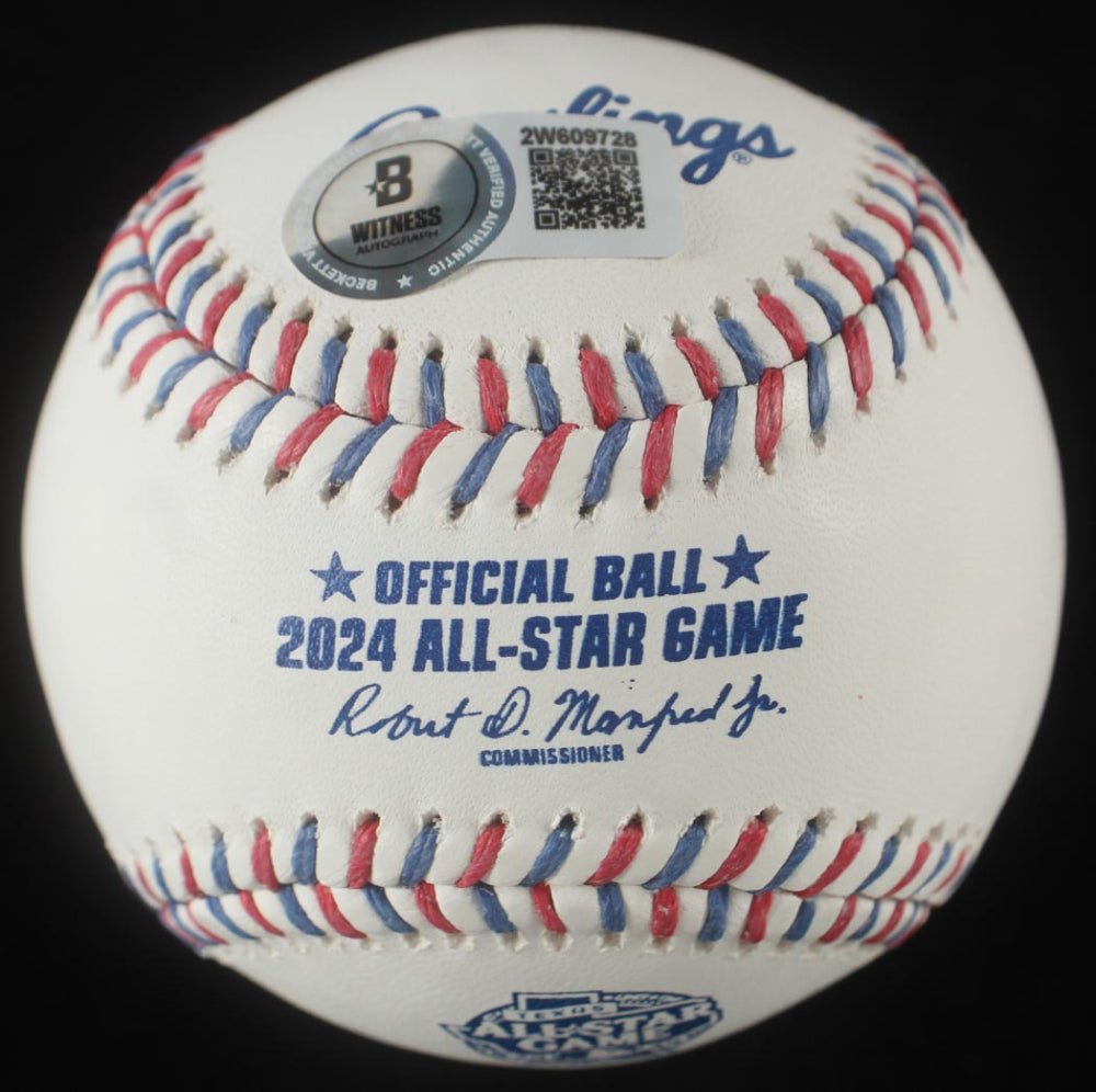 Jackson Merrill Signed OML 2024 All-Star Game Logo Baseball (Beckett)