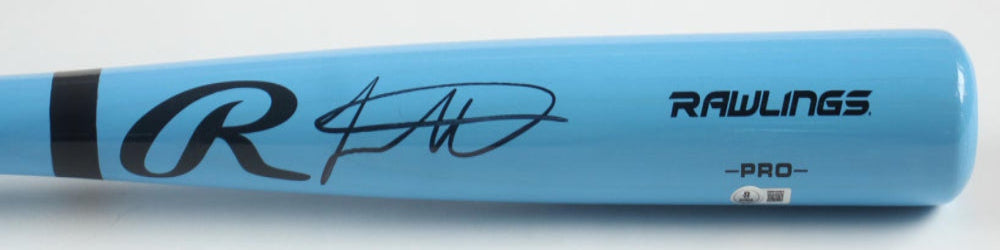 Jackson Merrill Signed Rawlings Blue Baseball Bat (Beckett)