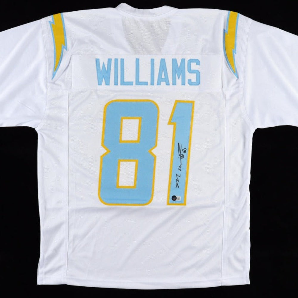 Mike Williams Signed White LA Chargers Jersey (Beckett)