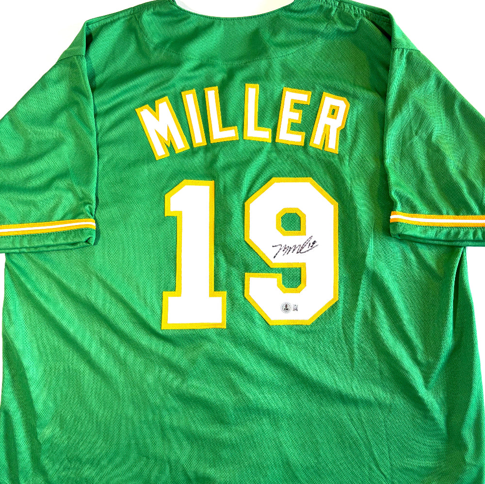 Mason Miller Signed Sacramento A's Green Jersey (Beckett)