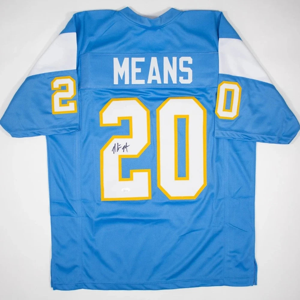 Natrone Means Signed San Diego Chargers Jersey (JSA Witness COA)