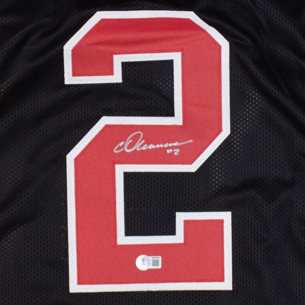 Chris Olave Signed Ohio State Black Jersey (Beckett)