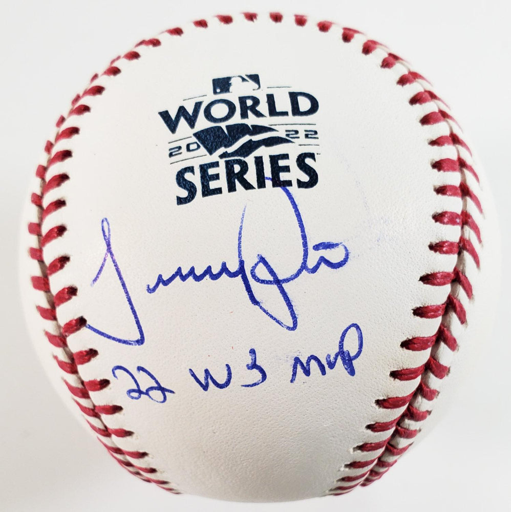 Jeremy Pena "22 WS MVP" Signed OML 2022 World Series Baseball (Beckett)