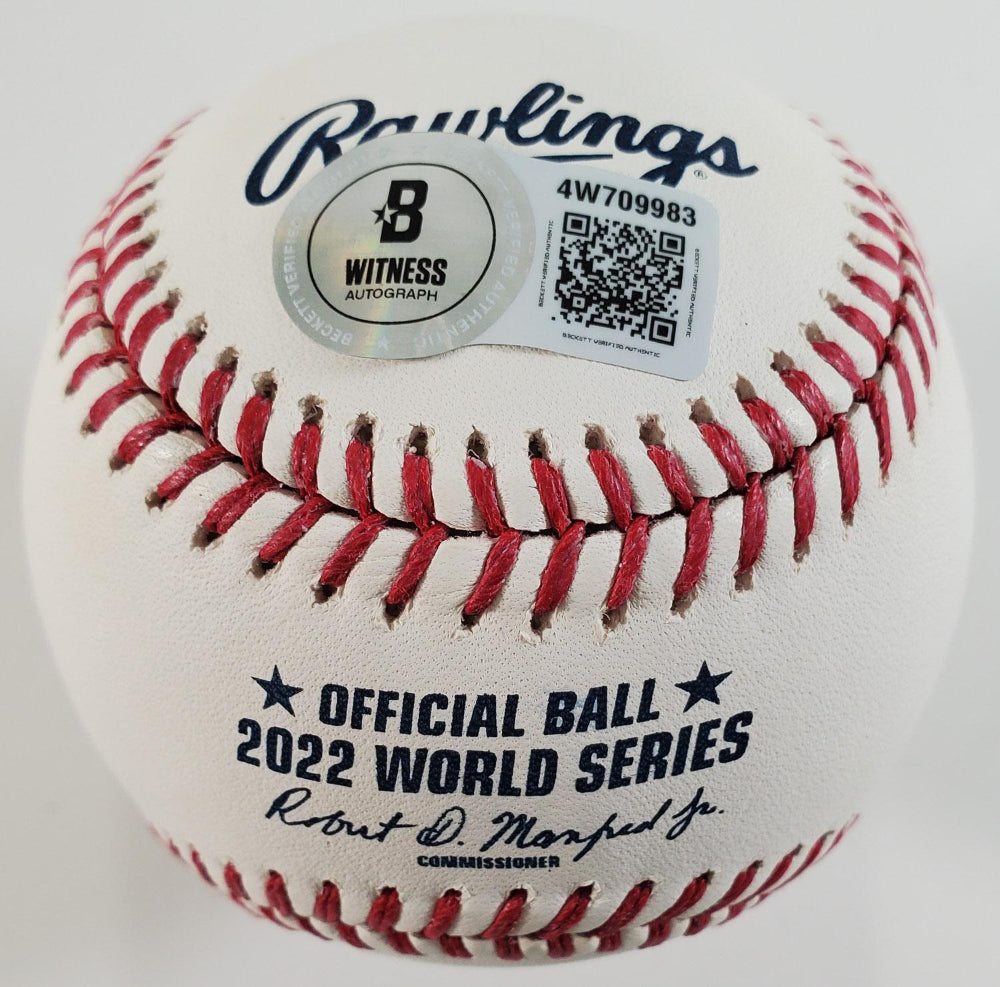 Jeremy Pena "22 WS MVP" Signed OML 2022 World Series Baseball (Beckett)