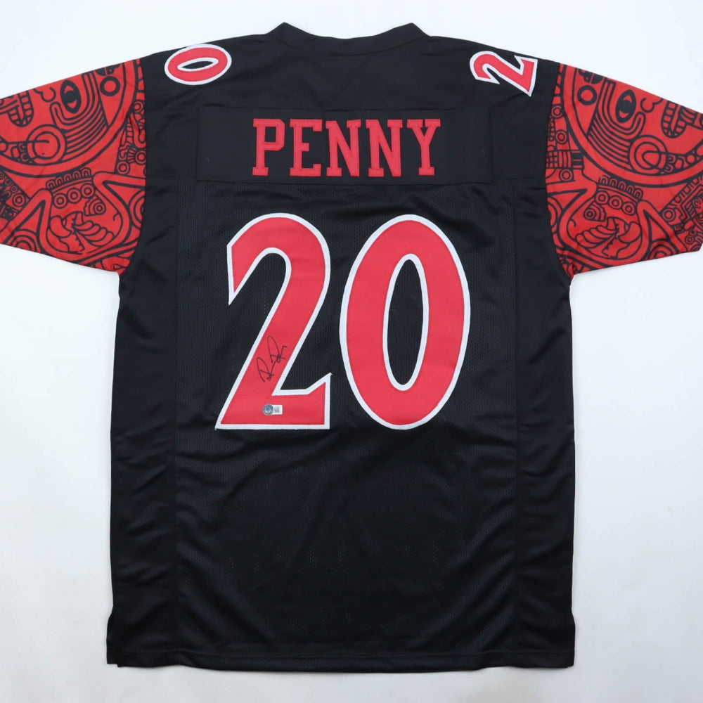 Rashaad Penny Signed Black Aztecs Jersey (Beckett)