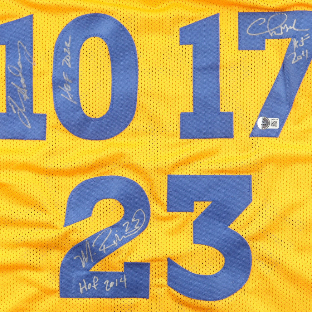 Tim Hardaway, Chris Mullin &amp; Mitch Richmond Signed Jersey Inscribed "HOF 2022", "HOF 2011" &amp; "HOF 2014" (Beckett)