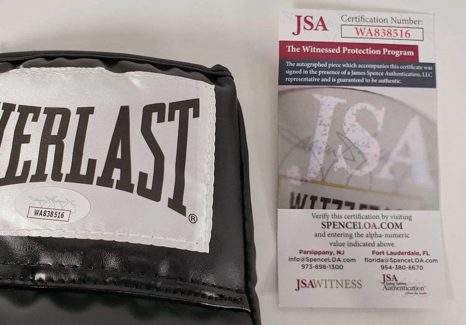 Ray "Boom Boom" Mancini Signed Black Everlast LH Boxing Glove (JSA Witness COA)