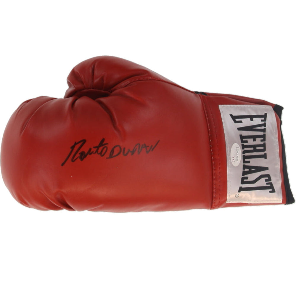 Roberto Duran Signed Red Everlast Boxing Glove (JSA Witness COA)
