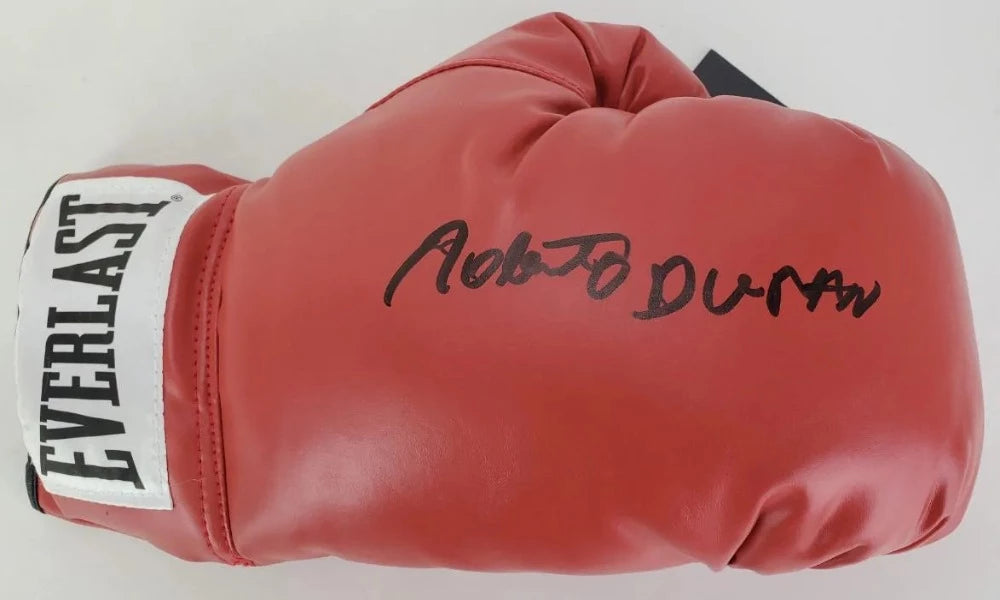 Roberto Duran Signed Red Everlast Boxing Glove (JSA Witness COA)