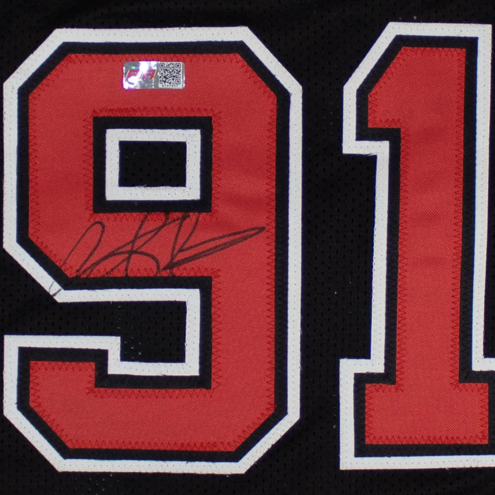 Dennis Rodman Signed Chicago Bulls Black Jersey (Beckett Witness Certified)