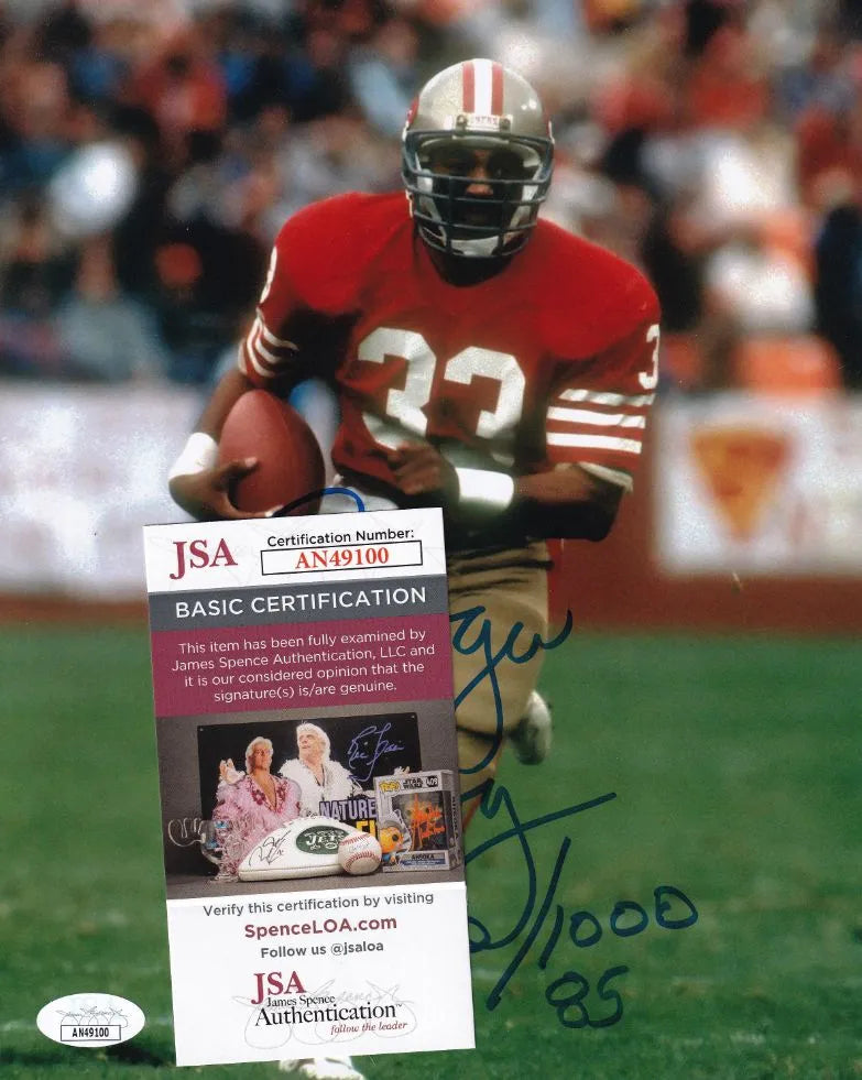 Roger Craig “1000/1000 ’85” Signed San Francisco 49ers 8×10 Photo (JSA COA)