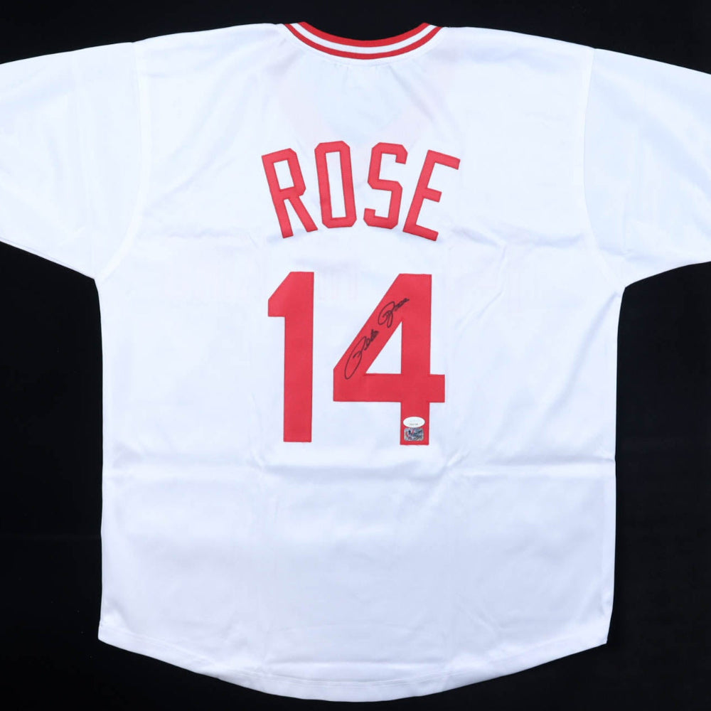 Pete Rose Signed "Hit King" Jersey (JSA & Rose)