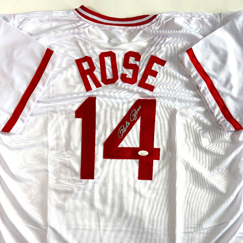 Pete Rose Signed "Cincinnati" Jersey (JSA)