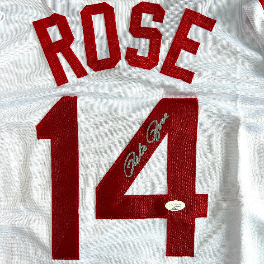 Pete Rose Signed "Cincinnati" Jersey (JSA)