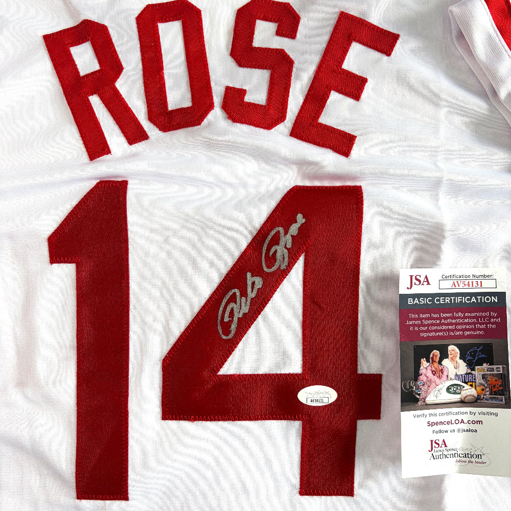 Pete Rose Signed "Cincinnati" Jersey (JSA)
