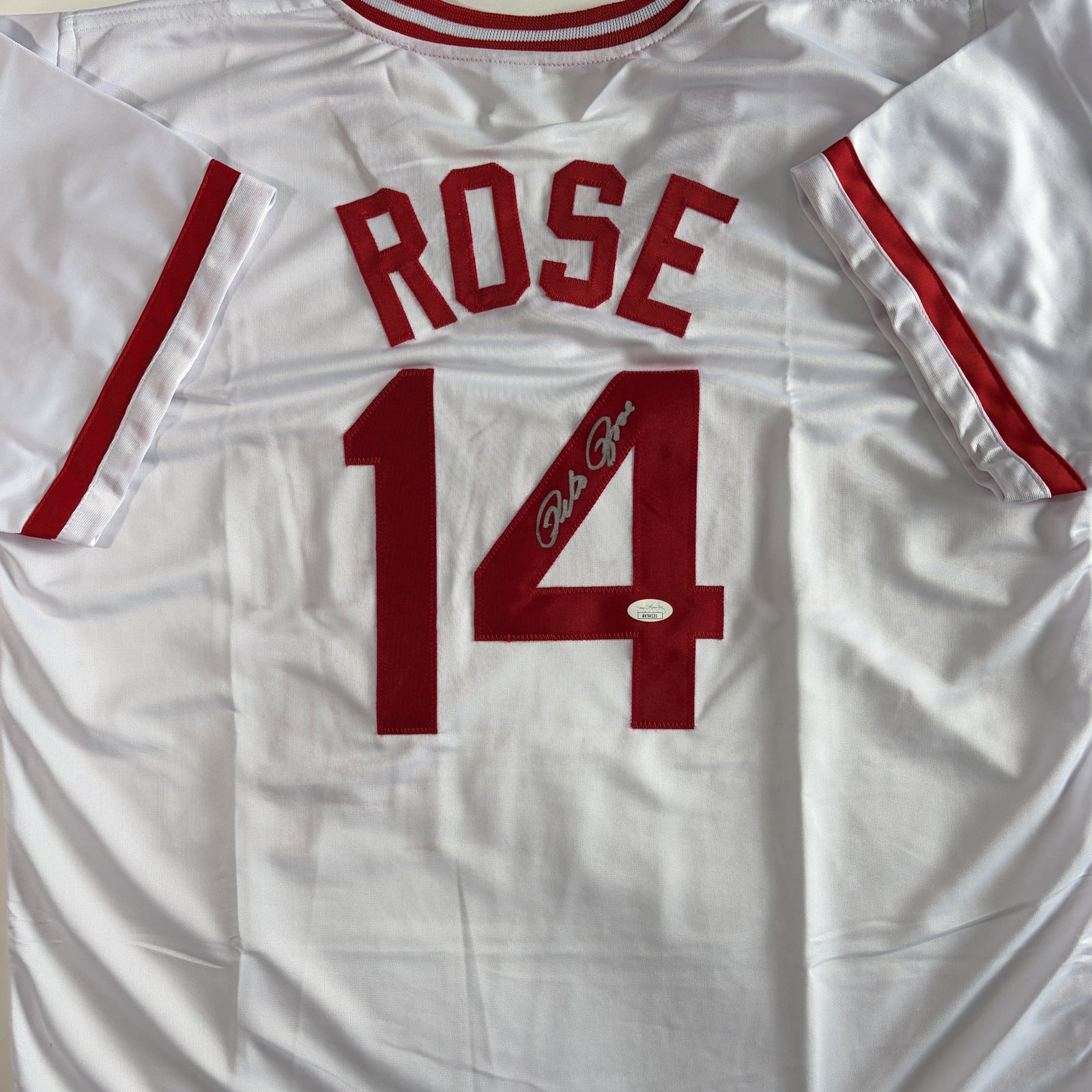 Pete Rose Signed "Cincinnati" Jersey (JSA)