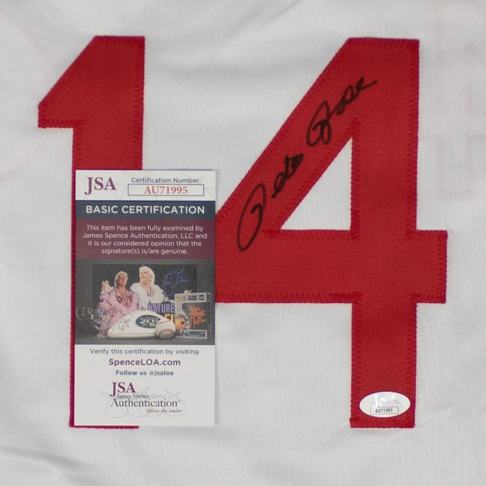 Pete Rose Signed Cincinnati Reds Jersey (3) (JSA COA)