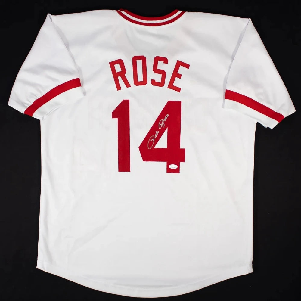 Pete Rose Signed Cincinatti Reds Jersey (JSA Witness COA) (2)