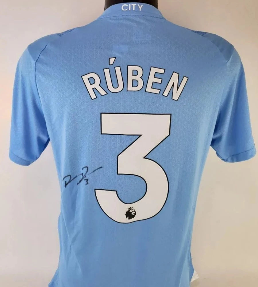 Ruben Dias Signed Manchester City Puma Soccer Jersey