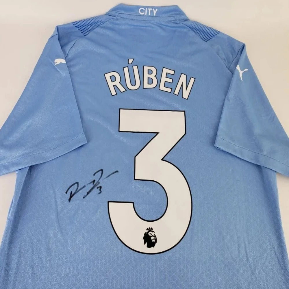 Ruben Dias Signed Manchester City Puma Soccer Jersey