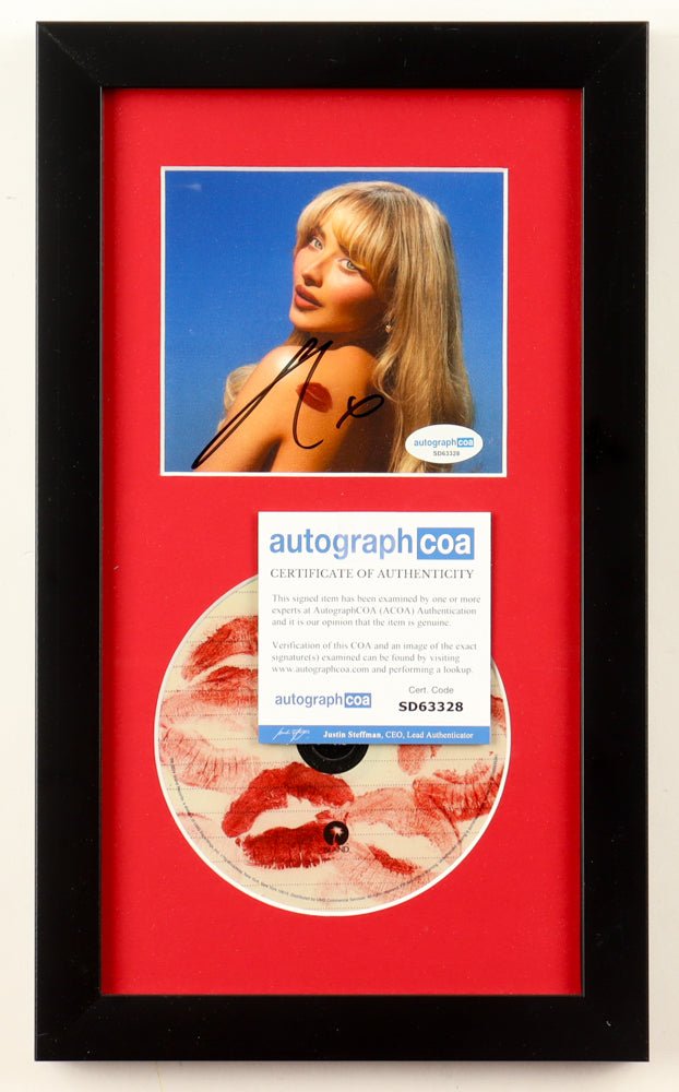 Sabrina Carpenter Signed Framed &quot;Short n&#39; Sweet&quot; CD Album Insert Display With Disc (ACOA)