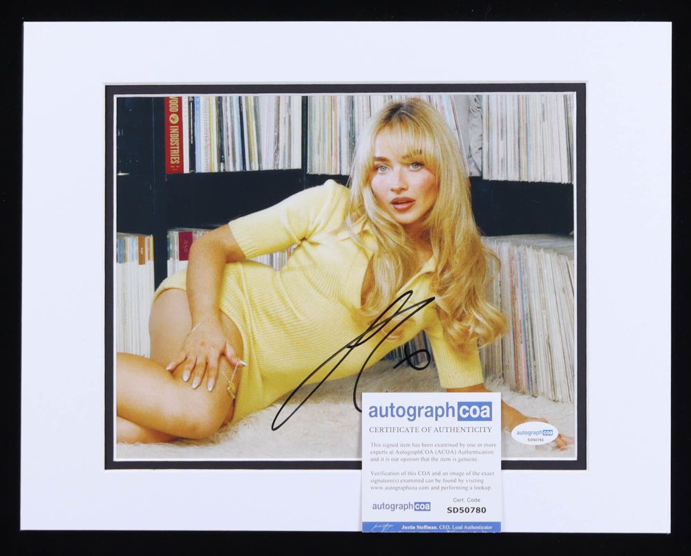 Sabrina Carpenter Signed 11x14 Framed Matted Photo Display (AutographCOA)