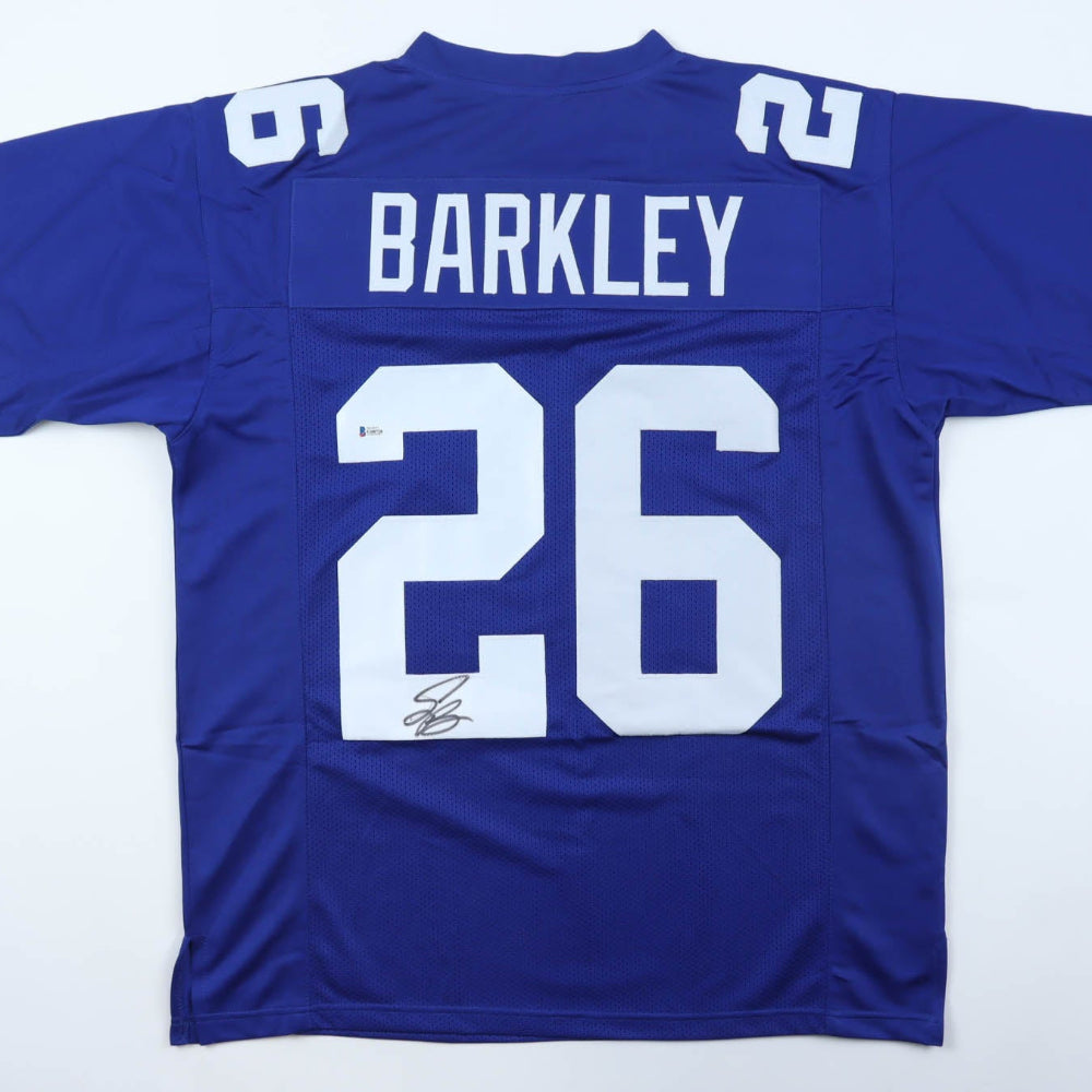 Saquon Barkley Signed Blue Giants Jersey (Beckett)