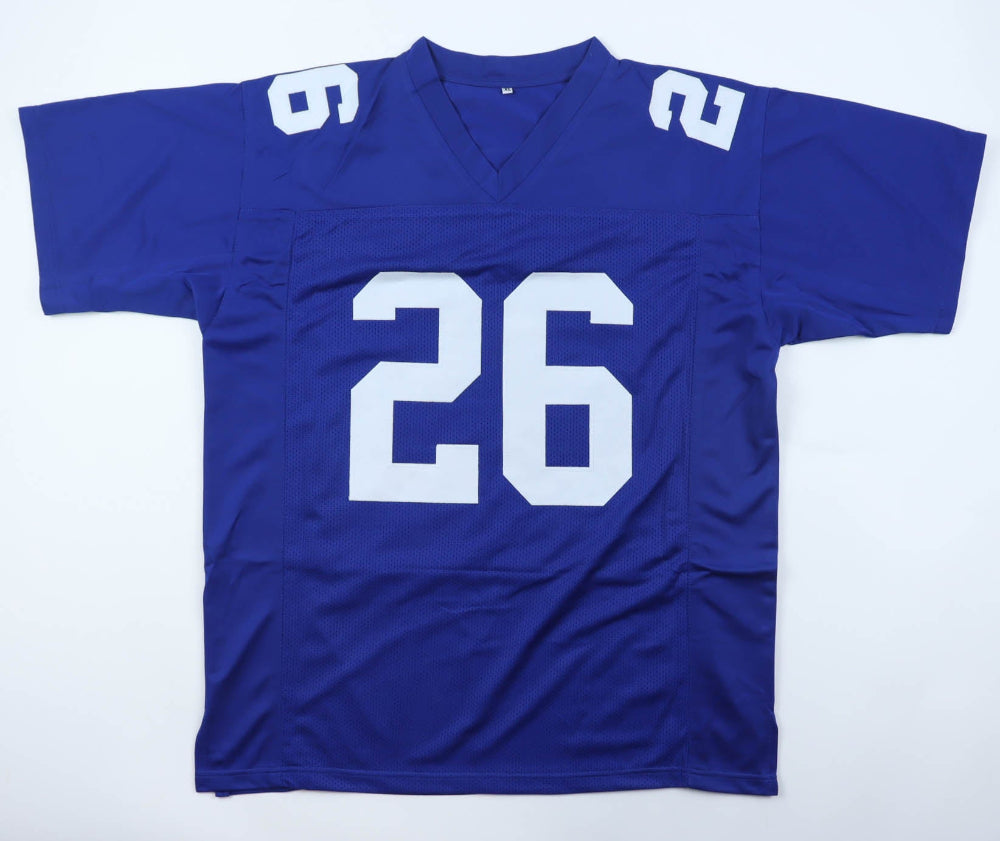 Saquon Barkley Signed Blue Giants Jersey (Beckett)
