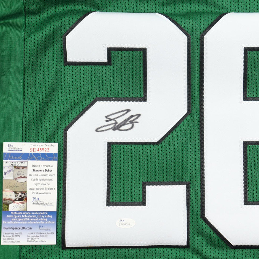 Saquon Barkley Signed Green Jersey (JSA)